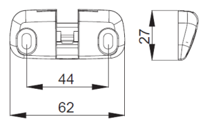 Konsola mała do siłownika Cloud/Cloud Syncro, kolor szary
