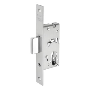 Zamek wpuszczany zasuwkowy Wilka 038R D30mm, blacha czołowa 3x24mm do drzwi aluminiowych i stalowych