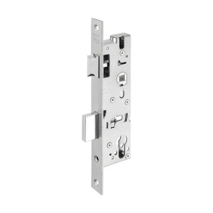 Zamek wpuszczany zapadkowo-zasuwkowy Wilka 1438 D30mm, blacha czołowa 3x24mm do drzwi aluminiowych i stalowych