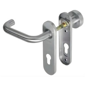 Klamko-gałka lewa U-form ASSA ABLOY AHW700UKPZ, rozstaw 72 mm, stal nierdzewna