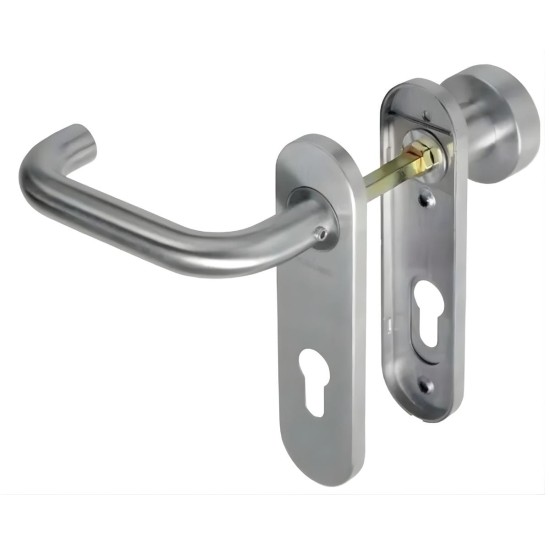 Klamko-gałka U-form AHW700UKPZ Sz. 72mm Assa Abloy stal nierdzewna lewa