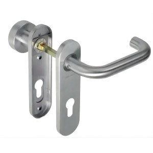 Klamko-gałka prawa U-form ASSA ABLOY AHW700UKPZ, rozstaw 72 mm, stal nierdzewna