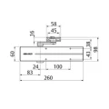 Rysunek techniczny samozamykacza DC300 Assa Abloy